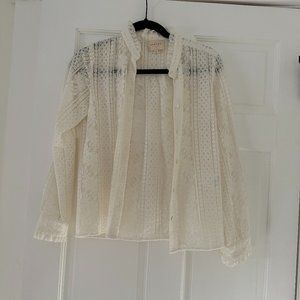 Sezane Cuzco shirt, Size 2, Ecru